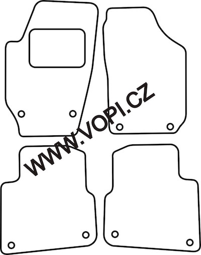 Autokoberce Škoda Roomster 03/2008 -  Perfectfit (4312)